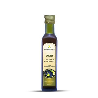 Натуральное масло из косточек винограда темных сортов, 250 мл, Organic Oils фото
