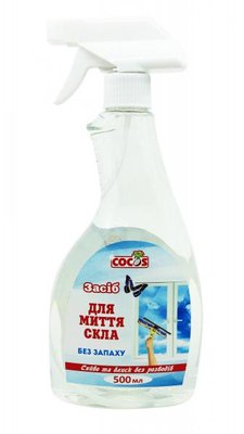 Средство для мытья окон и стекол без запаха, 500 мл, Cocos