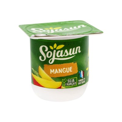 Йогурт из ферментированной сои со вкусом манго, 100 г, Sojasun фото