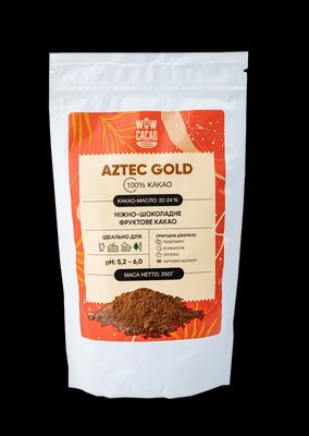 Какао порошок 100% Aztec Gold Нидерланды, без сахара, 250 г, WOW CACAO фото