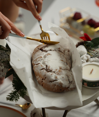 Рождественский Штолен с клюквой, без глютена, без сахара, 450 г, GoodMoodFood фото