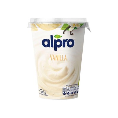 Соєвий йогурт з ваніллю, з цукром, 400 г, Alpro фото