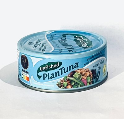 Веганский растительный тунец PlanTuna на основе соевого белка с оливковым маслом, с глютеном, 150 г, Unfished фото