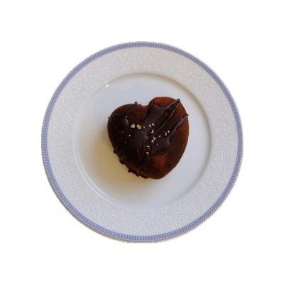 Пироженое-сердечко Шоколад с карамелью, без молока и сахара, 110 г, Draw Cakes фото